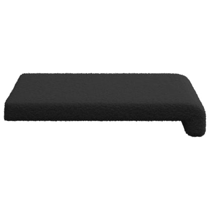 Bench Cushion 2 pcs Sherpa Fabric Black Depth 35 cm