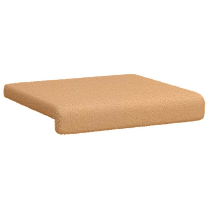 Bench Cushion 2 pcs Sherpa Fabric Beige Depth 35 cm