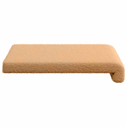 Bench Cushion 2 pcs Sherpa Fabric Beige Depth 35 cm