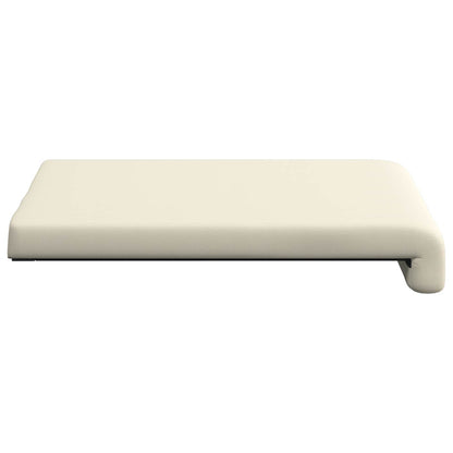 Bench Cushion 2 pcs Textured Velvet Cream Depth 35 cm