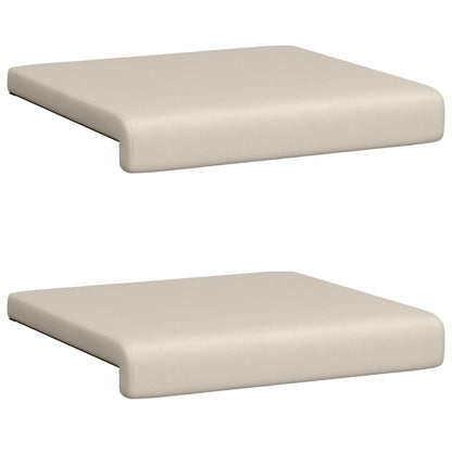 Bench Cushion 2 pcs Textured Velvet Oatmeal Depth 35 cm