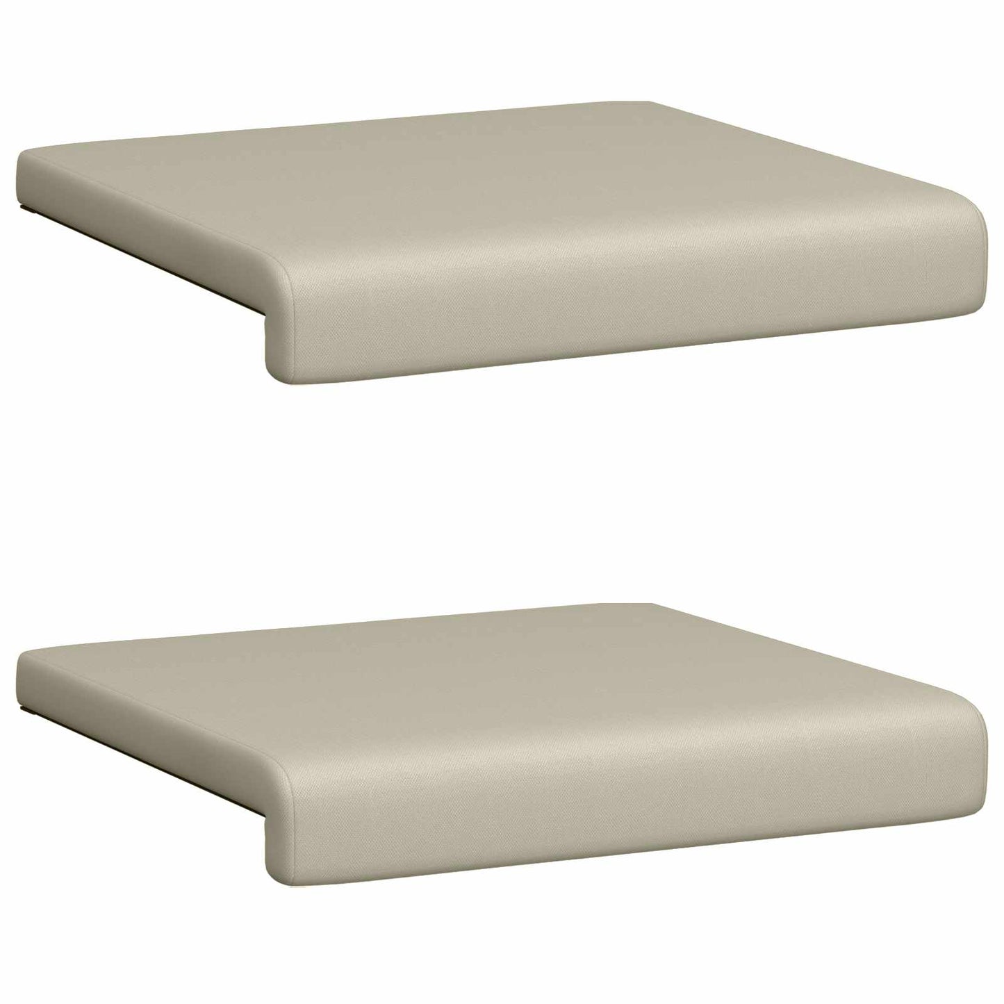 Bench Cushion 2 pcs Textured Velvet Sand Depth 35 cm