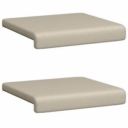Bench Cushion 2 pcs Textured Velvet Sand Depth 35 cm
