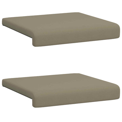Bench Cushion 2 pcs Textured Velvet Khaki Depth 35 cm
