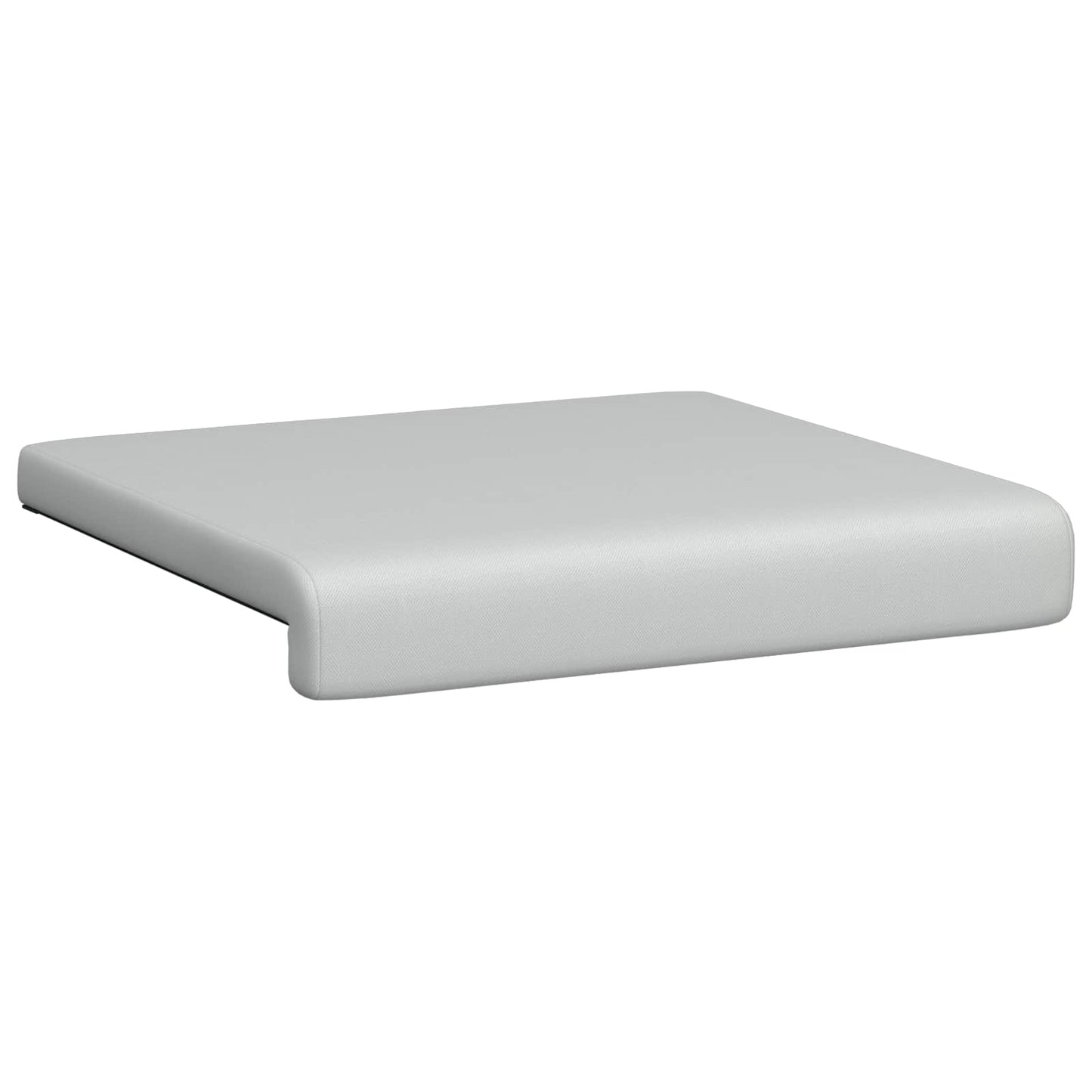 Bench Cushion 2 pcs Textured Velvet Light Grey Depth 35 cm