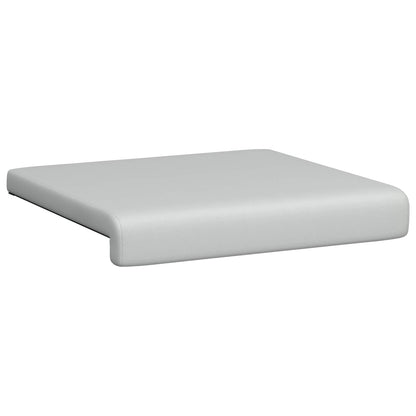 Bench Cushion 2 pcs Textured Velvet Light Grey Depth 35 cm