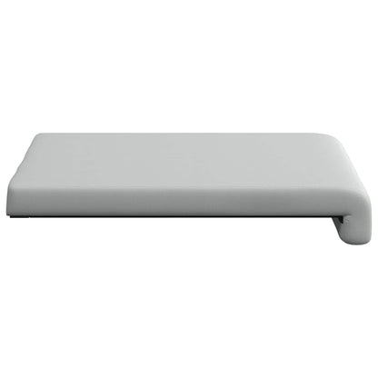 Bench Cushion 2 pcs Textured Velvet Light Grey Depth 35 cm