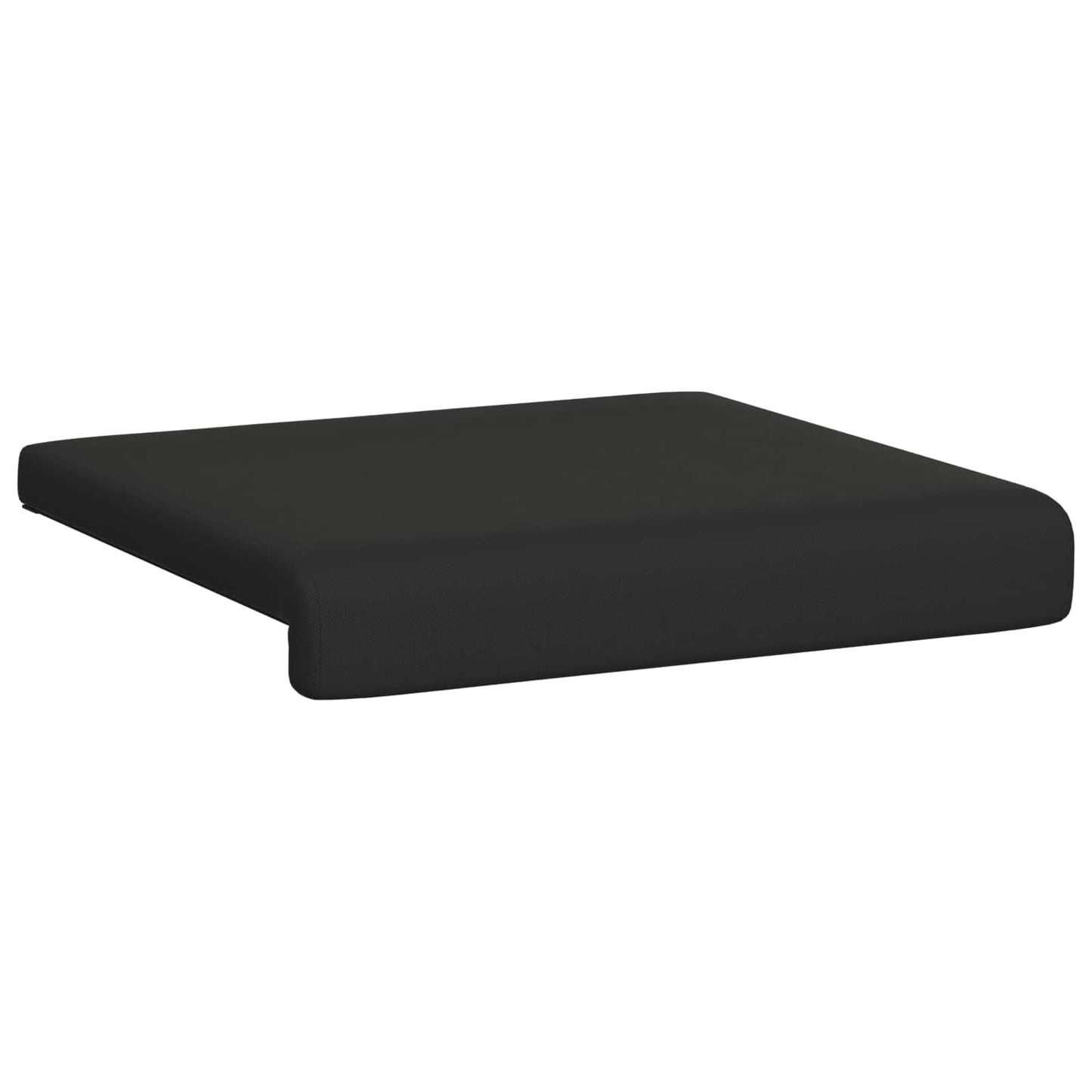 Bench Cushion 2 pcs Textured Velvet Black Depth 35 cm