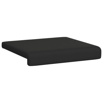 Bench Cushion 2 pcs Textured Velvet Black Depth 35 cm