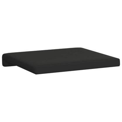 Bench Cushion 2 pcs Textured Velvet Black Depth 35 cm