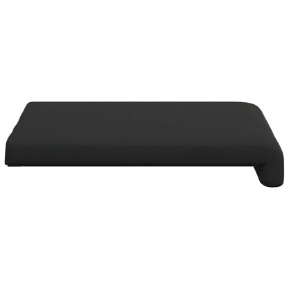 Bench Cushion 2 pcs Textured Velvet Black Depth 35 cm