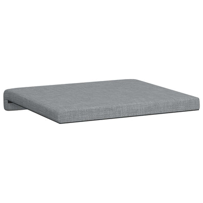 Bench Cushion 4 pcs Fabric Light Grey Depth 35 cm