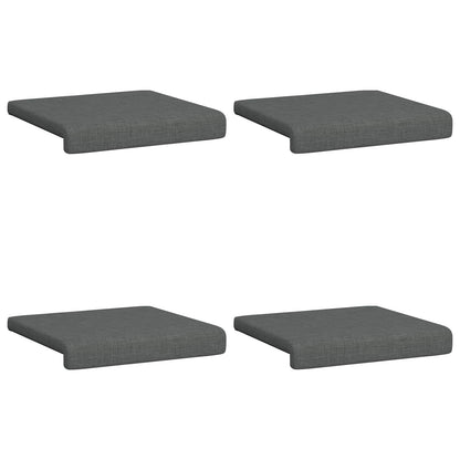 Bench Cushion 4 pcs Fabric Dark Grey Depth 35 cm