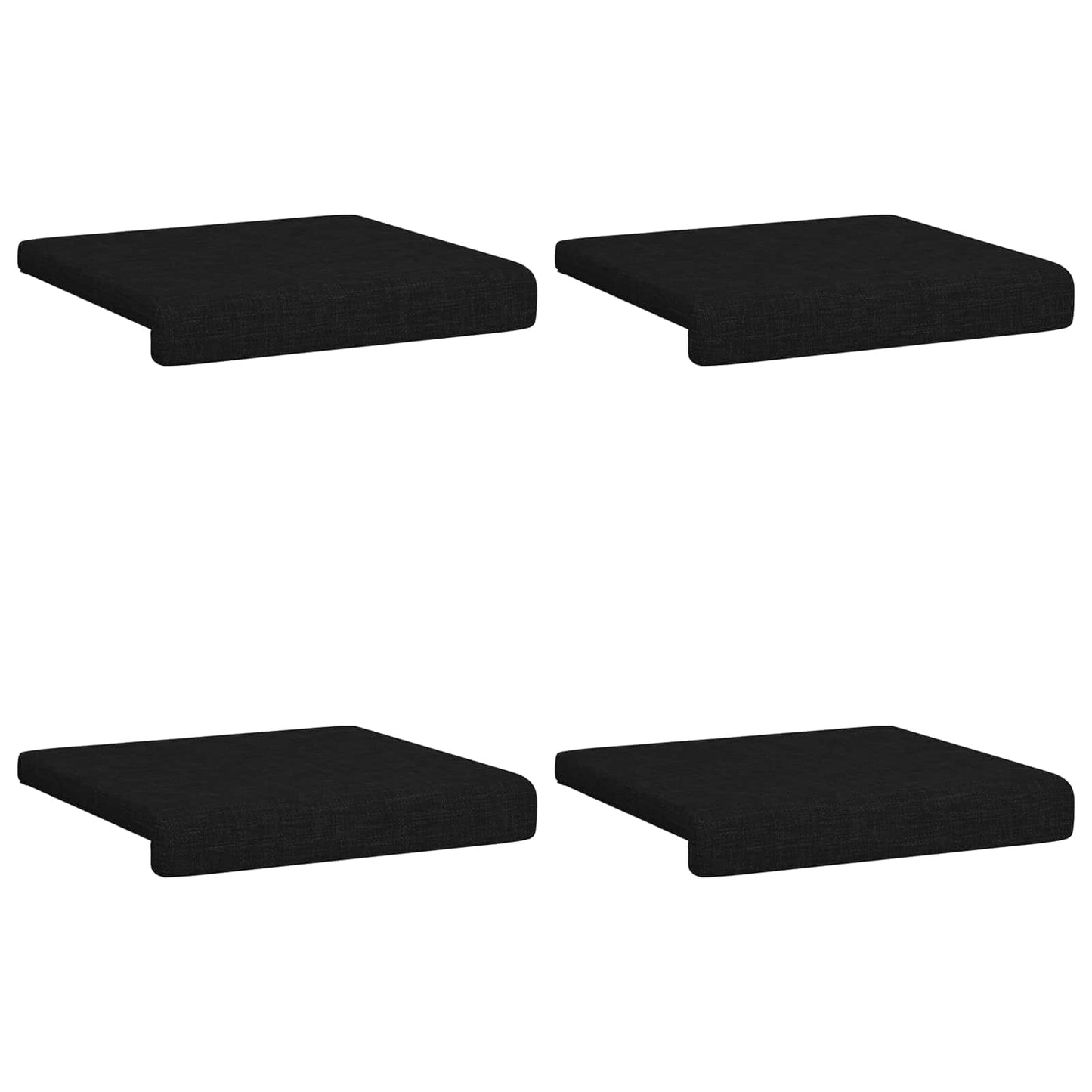 Bench Cushion 4 pcs Fabric Black Depth 35 cm