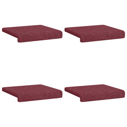 Bench Cushion 4 pcs Fabric Wine Red Depth 35 cm
