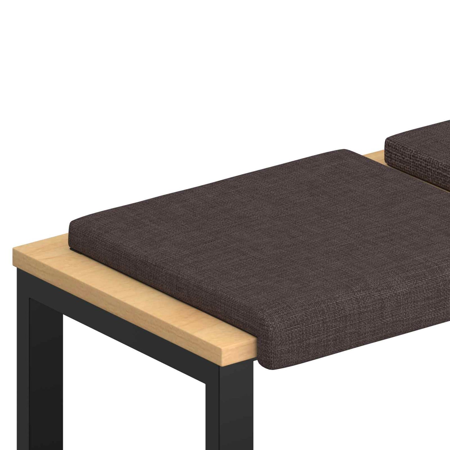 Bench Cushion 4 pcs Fabric Dark Brown Depth 35 cm