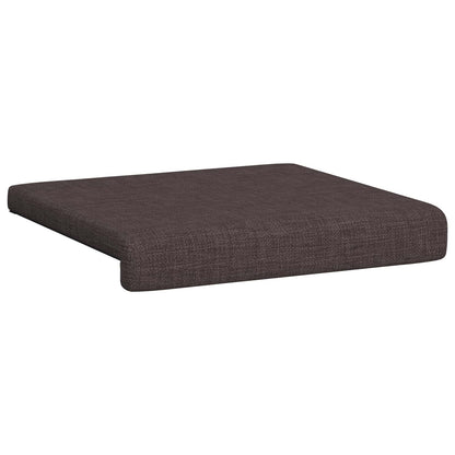 Bench Cushion 4 pcs Fabric Dark Brown Depth 35 cm