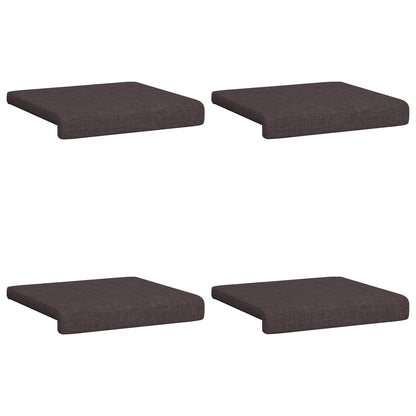 Bench Cushion 4 pcs Fabric Dark Brown Depth 35 cm
