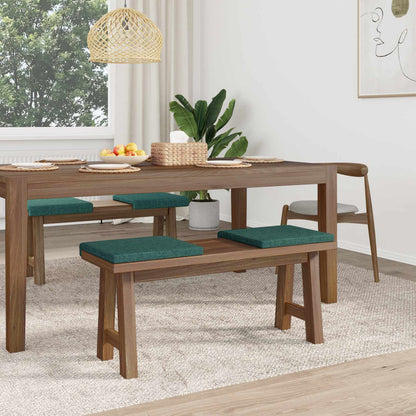 Bench Cushion 4 pcs Fabric Dark Green Depth 35 cm