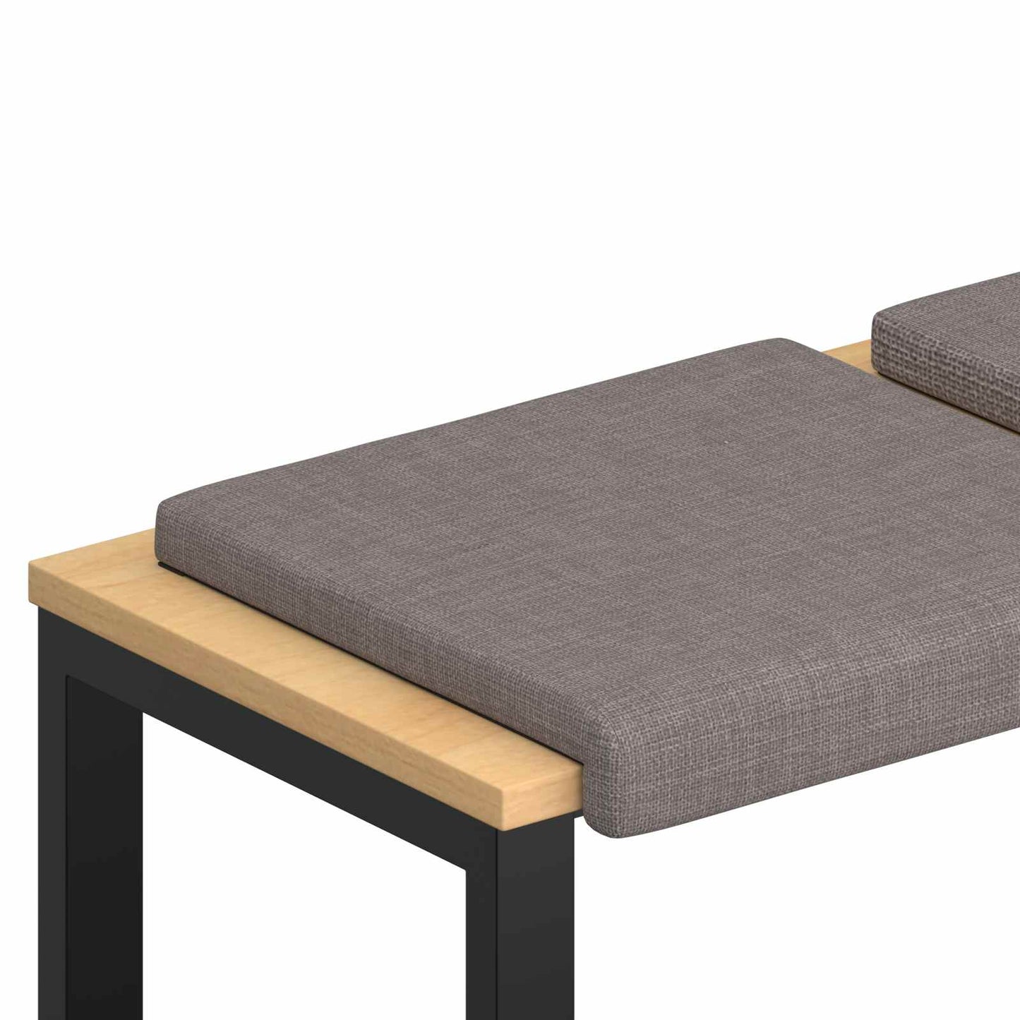 Bench Cushion 4 pcs Fabric Taupe Depth 35 cm