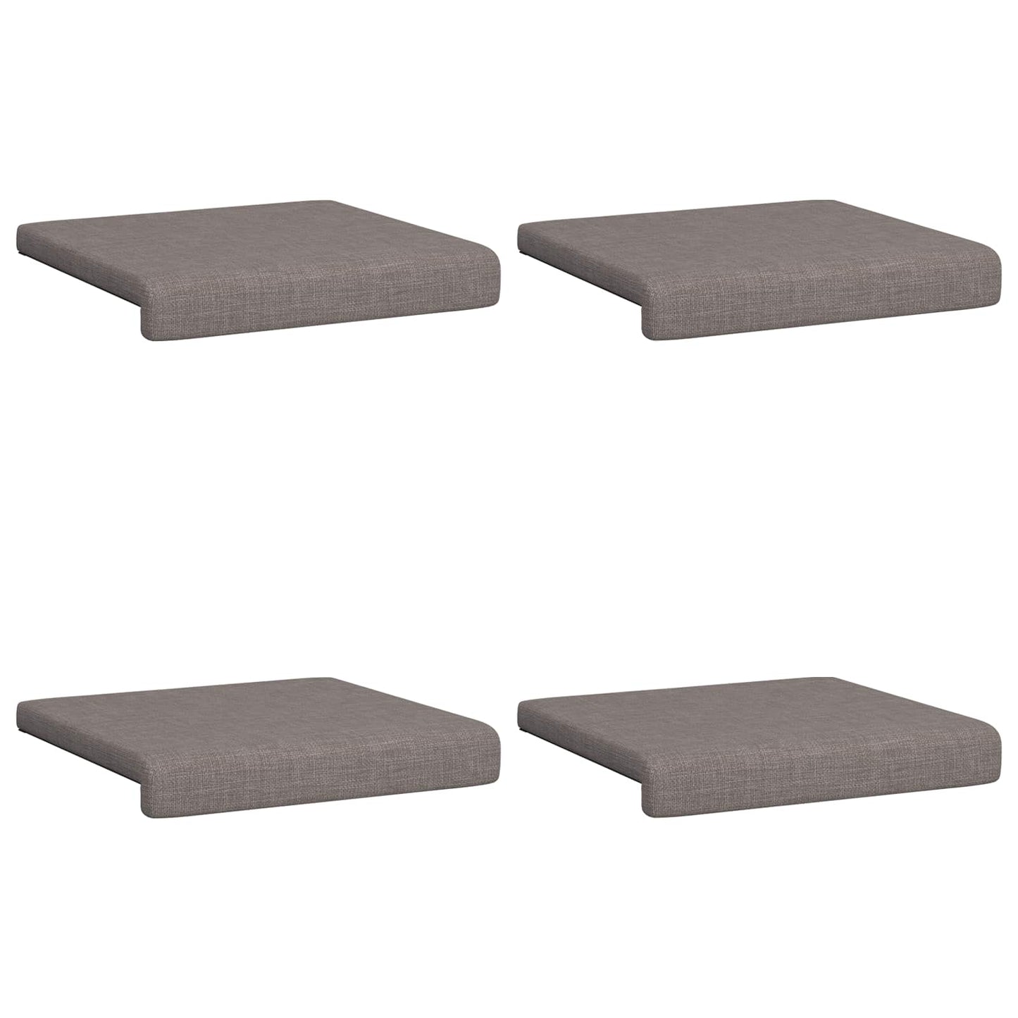 Bench Cushion 4 pcs Fabric Taupe Depth 35 cm