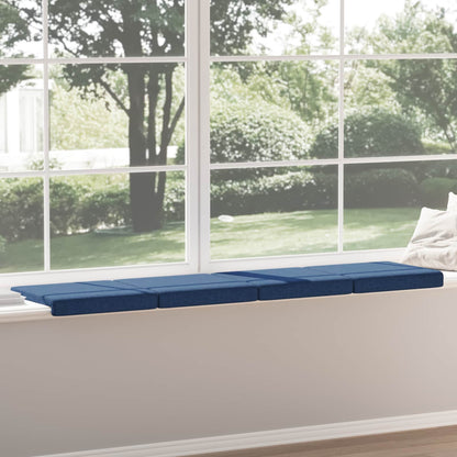 Bench Cushion 4 pcs Fabric Blue Depth 35 cm