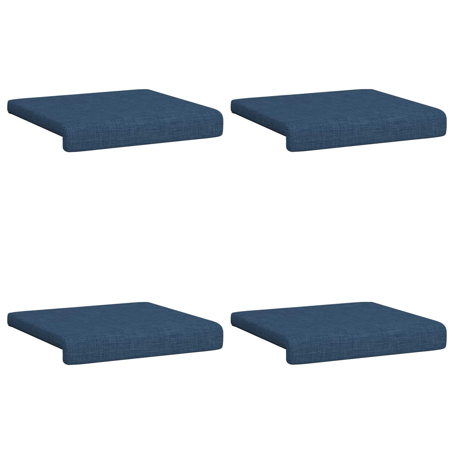 Bench Cushion 4 pcs Fabric Blue Depth 35 cm