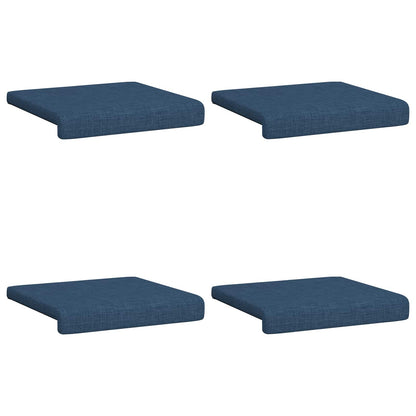 Bench Cushion 4 pcs Fabric Blue Depth 35 cm