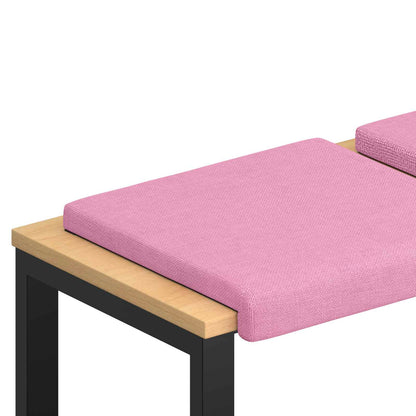 Bench Cushion 4 pcs Fabric Pink Depth 35 cm