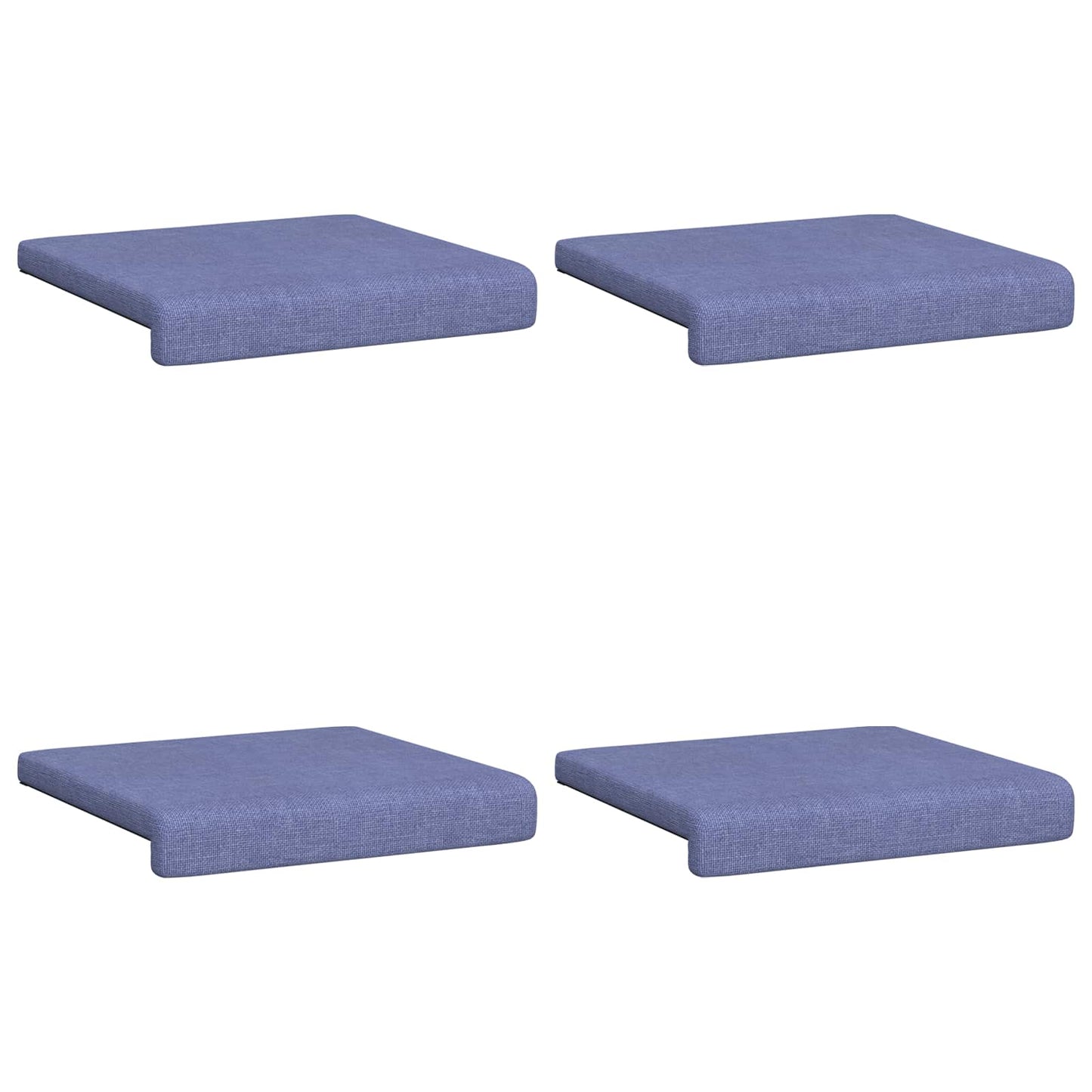 Bench Cushion 4 pcs Fabric Jeans Blue Depth 35 cm