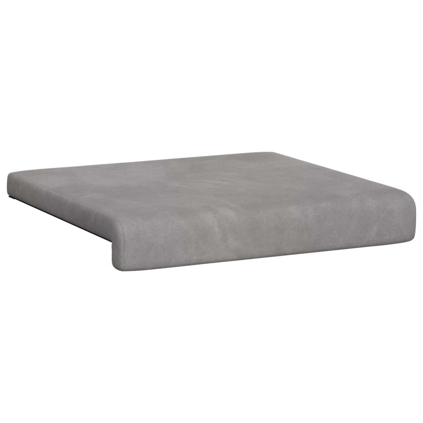Bench Cushion 4 pcs Velvet Light Grey Depth 35 cm