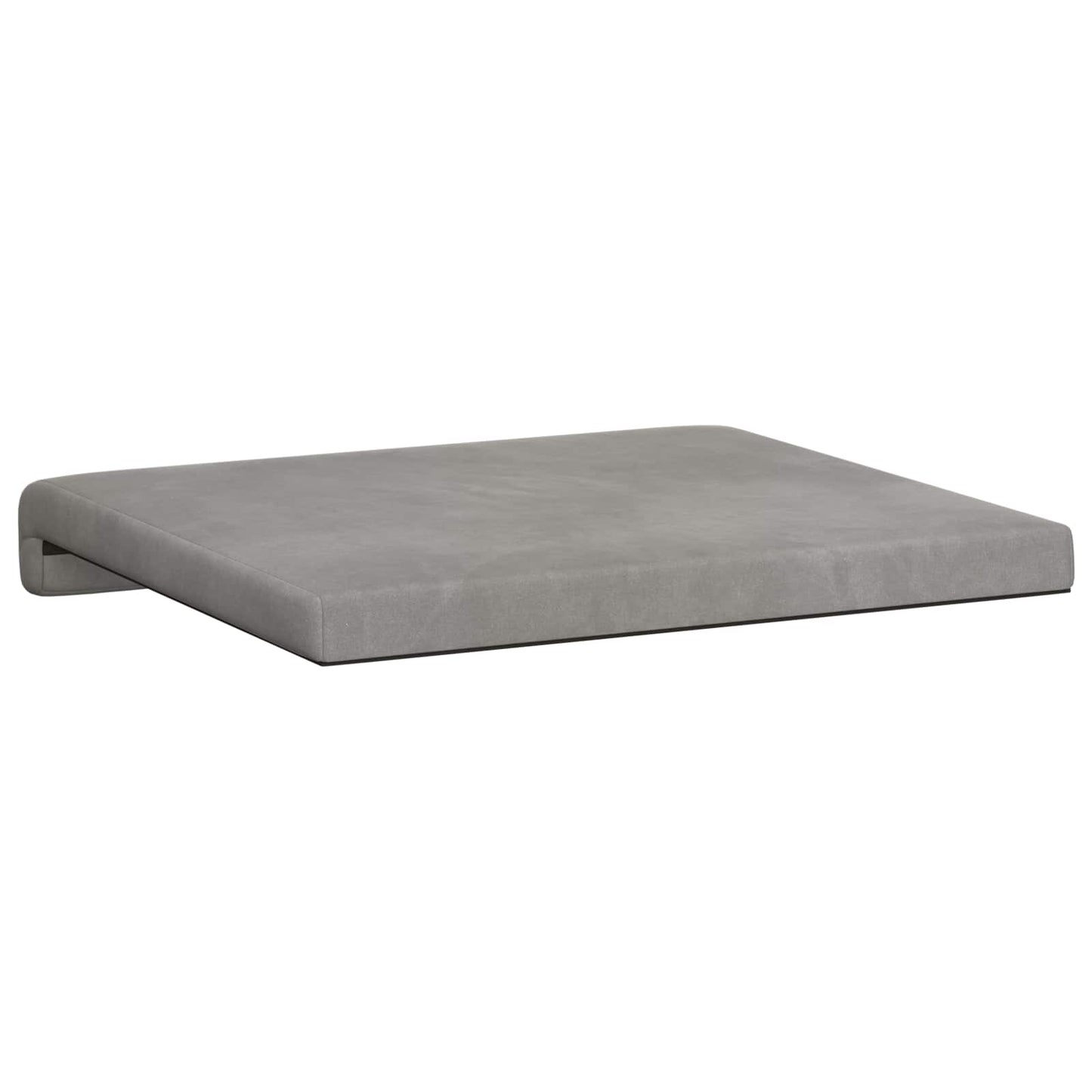 Bench Cushion 4 pcs Velvet Light Grey Depth 35 cm