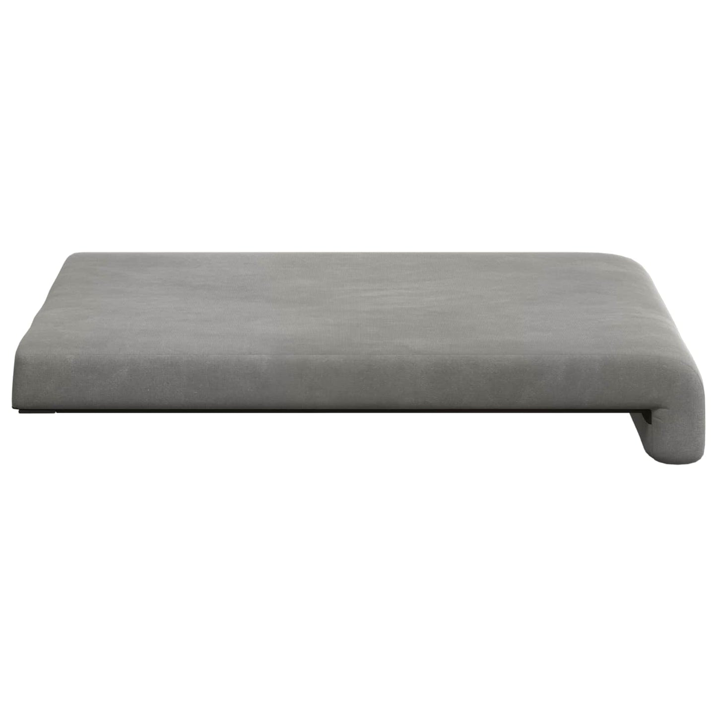 Bench Cushion 4 pcs Velvet Light Grey Depth 35 cm
