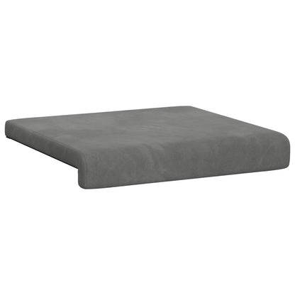 Bench Cushion 4 pcs Velvet Dark Grey Depth 35 cm