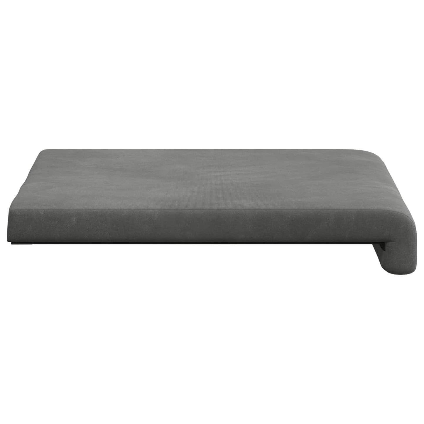 Bench Cushion 4 pcs Velvet Dark Grey Depth 35 cm