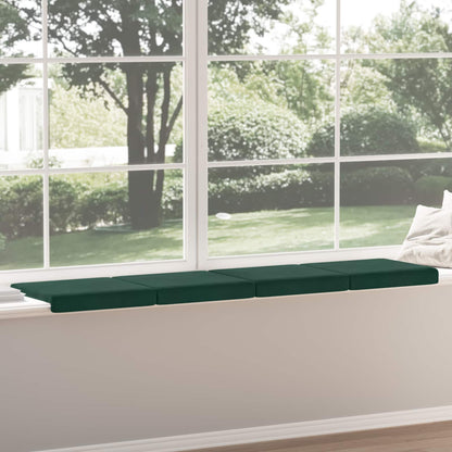 Bench Cushion 4 pcs Velvet Dark Green Depth 35 cm