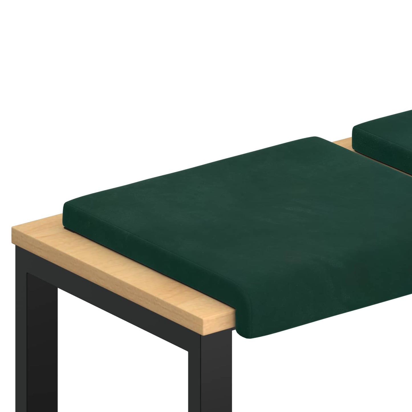 Bench Cushion 4 pcs Velvet Dark Green Depth 35 cm