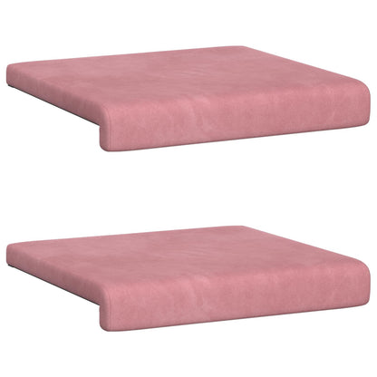 Bench Cushion 4 pcs Velvet Pink Depth 35 cm