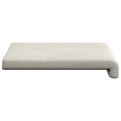 Bench Cushion 4 pcs Velvet Cream Depth 35 cm