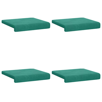 Bench Cushion 4 pcs Velvet Turquoise Depth 35 cm