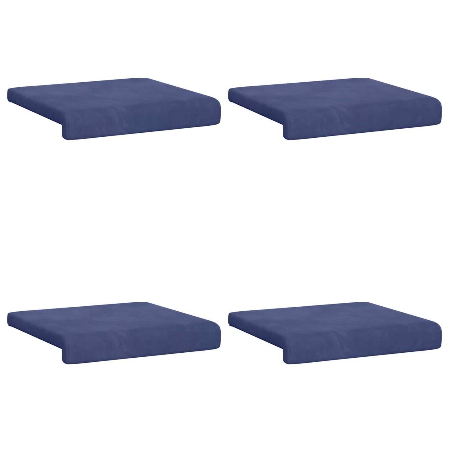 Bench Cushion 4 pcs Velvet Police Blue Depth 35 cm