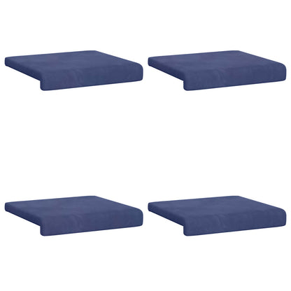 Bench Cushion 4 pcs Velvet Police Blue Depth 35 cm