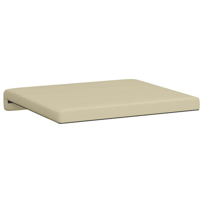 Bench Cushion 4 pcs Faux Leather Cream Depth 35 cm