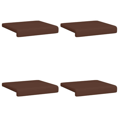 Bench Cushion 4 pcs Faux Leather Brown Depth 35 cm