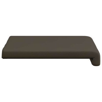 Bench Cushion 4 pcs Faux Leather Grey Depth 35 cm