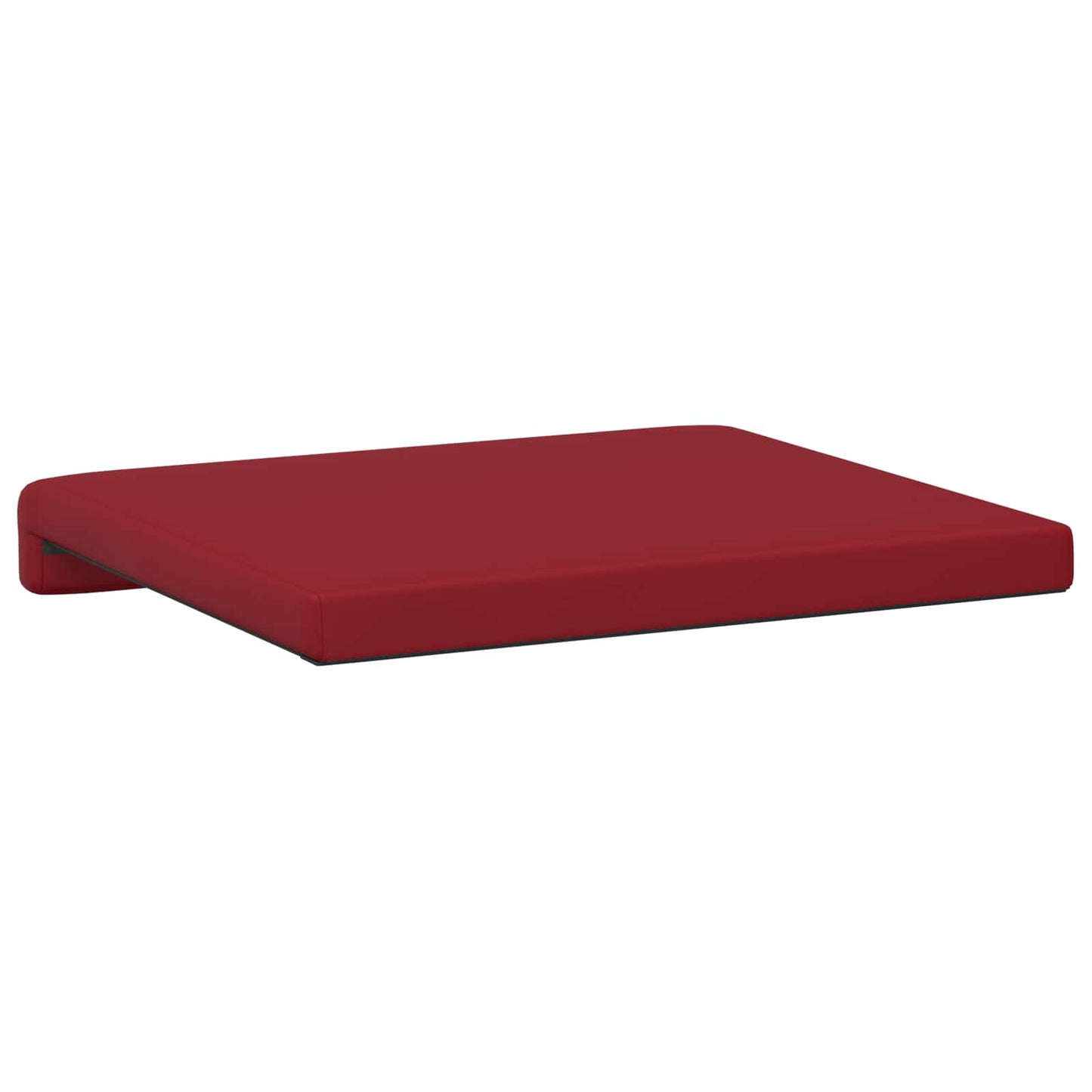 Bench Cushion 4 pcs Faux Leather Wine Red Depth 35 cm