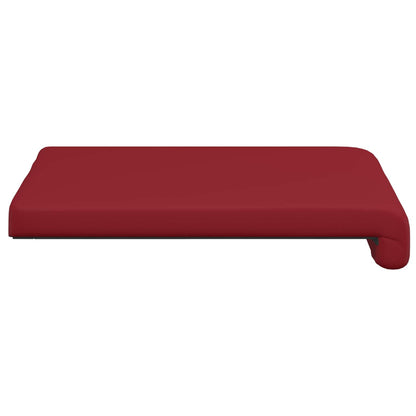 Bench Cushion 4 pcs Faux Leather Wine Red Depth 35 cm