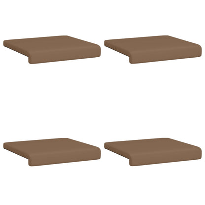 Bench Cushion 4 pcs Faux Leather Cappuccino Depth 35 cm