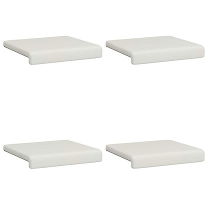 Bench Cushion 4 pcs Faux Leather White Depth 35 cm