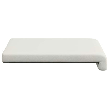Bench Cushion 4 pcs Faux Leather White Depth 35 cm